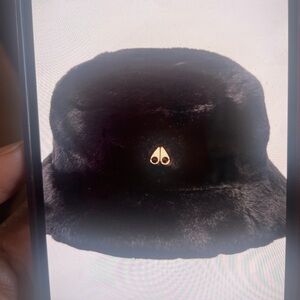 Calvin Klein Black Faux Fur Bucket Hat